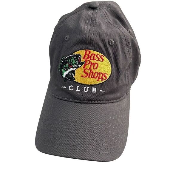 Bass‎ Pro Shops Club 5 panel cap/hat. 
One Size. Gray Adjustable - Picture 1 of 6